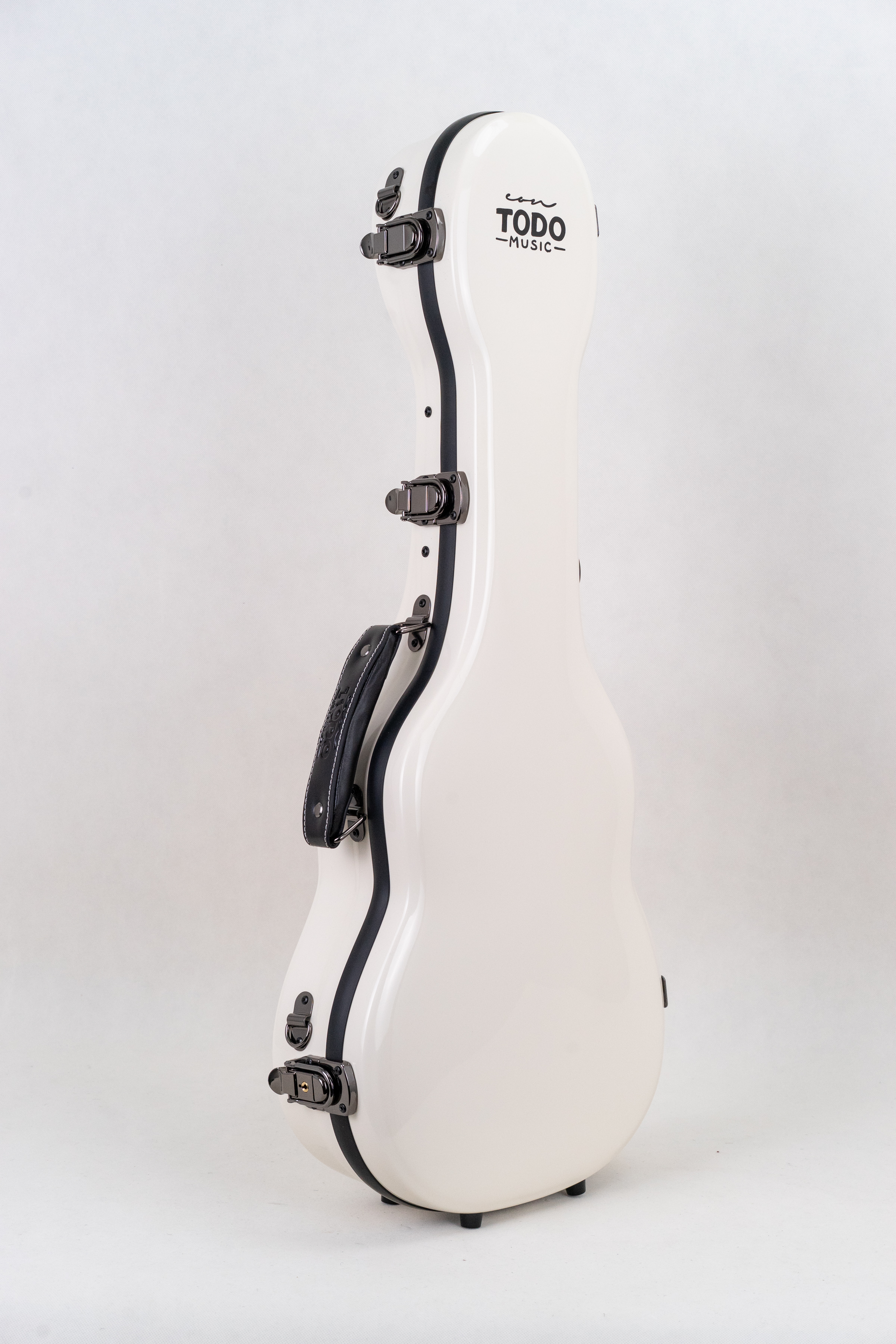 Premium Fiberglas Bariton Ukulele-Koffer  - Weiß